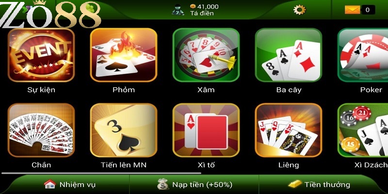Giới thiệu ZO88 1 Cổng game đổi thưởng trực tuyến thu hút người chơi